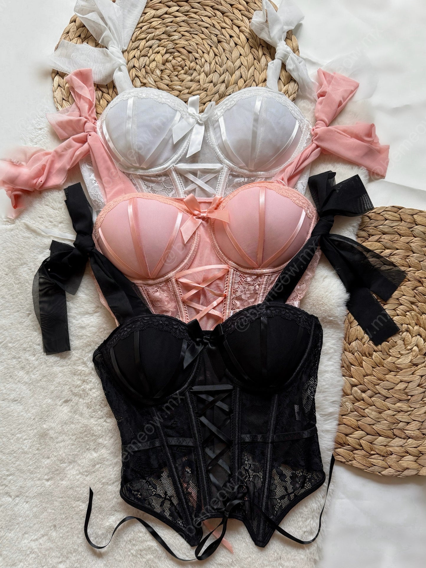 Bustier Encaje Dolly con Copas +COLORES